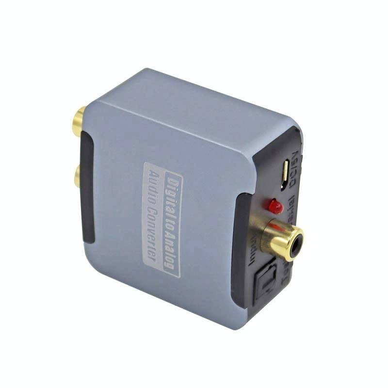 YQ-080 Digital Fiber Optic Coaxial Audio Converter, Interface: Host+USB Power Cable+Fiber Optic C...