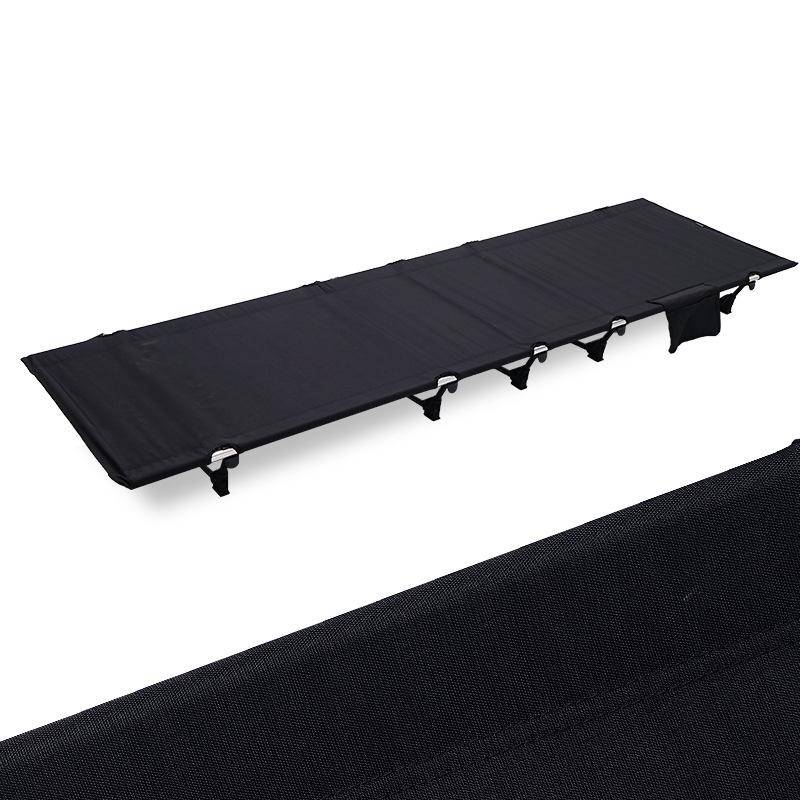 CLS Outdoor Lightweight Folding Bed Camping Simple Leisure Bed(Black)