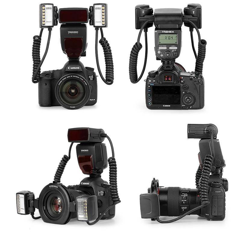 For Canon TTL Oral Insect Insect Teeth Ring Light YONGNUO YN24EX Macro Ring Flash Speedlite(Black)