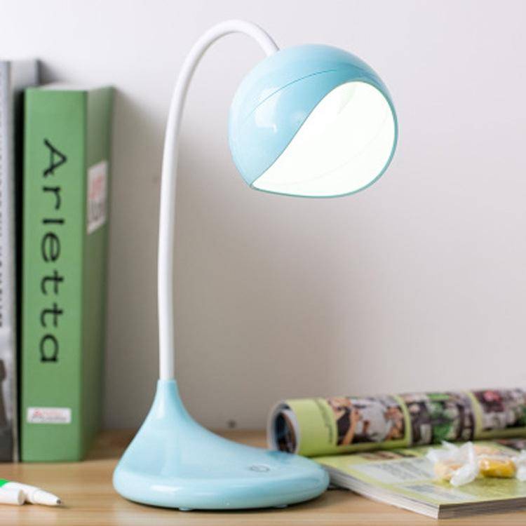 8012 USB Desk Lamp Student LED Study Lamp Bedroom Bedside Lamp(Blue)
