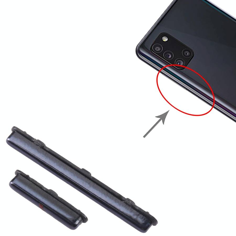 For Samsung Galaxy A41 SM-A415 10pcs Power Button + Volume Control Button(Black)