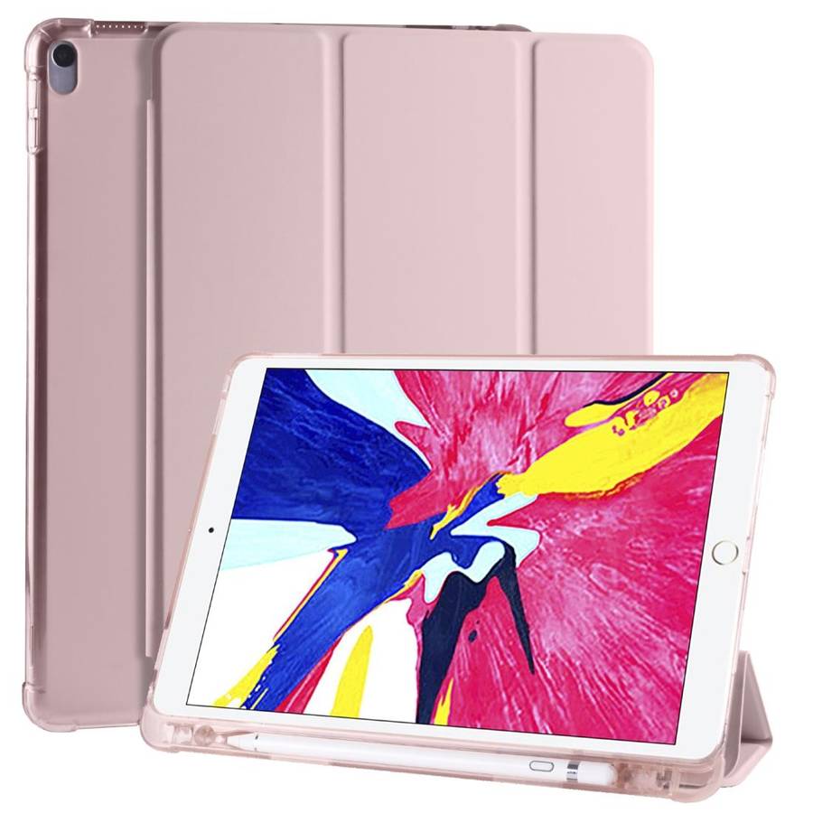 For iPad Pro 10.5 inch / Air 3 10.5 inch 3-folding Horizontal Flip PU Leather + Shockproof TPU Ca...