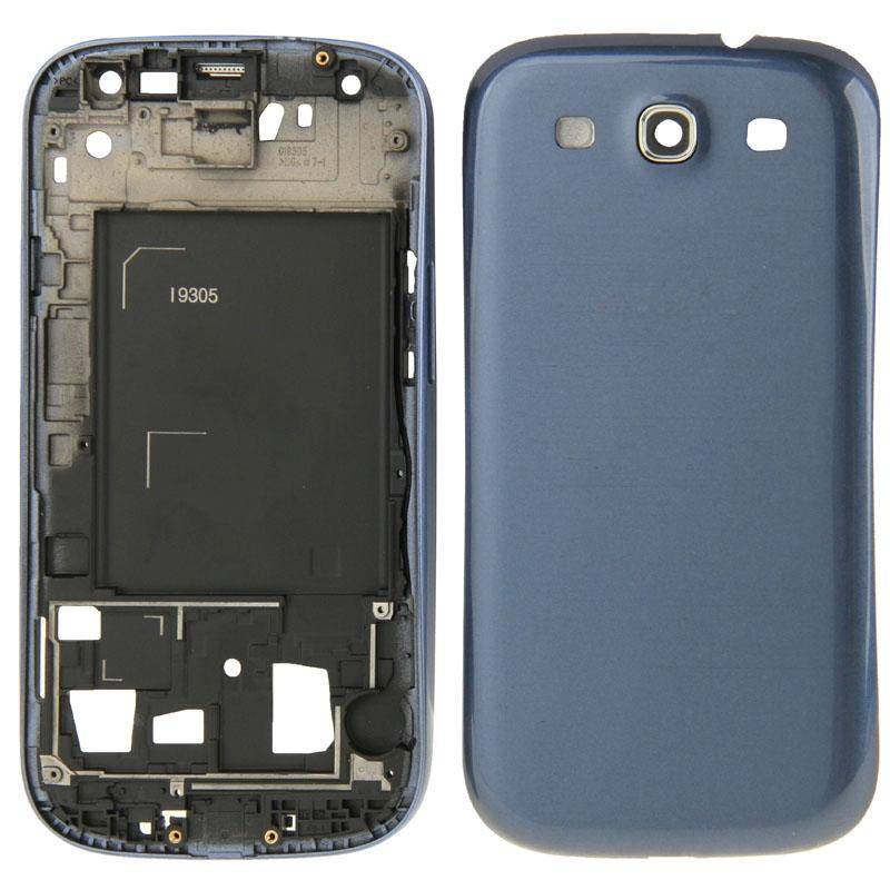 For Galaxy SIII LTE / i9305 Full Housing Faceplate Cover  (Blue)