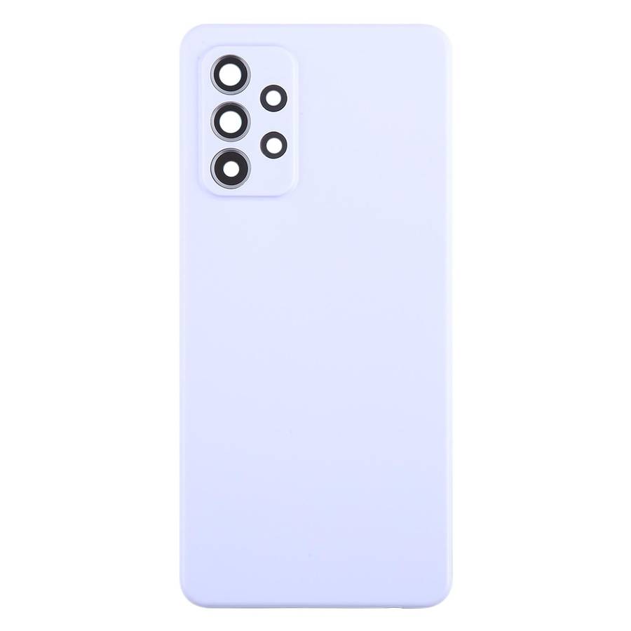 For Samsung Galaxy A52 5G / A52 4G Battery Back Cover with Camera Lens Cover(Purple)