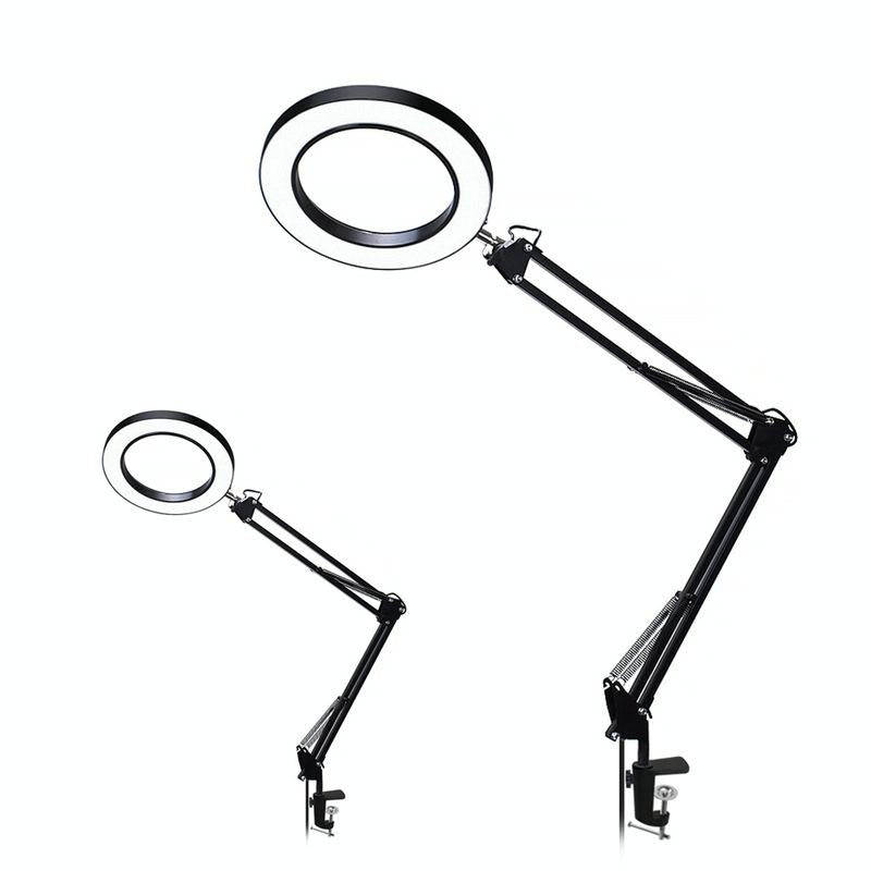LED Eye Protection Reading Book Light USB Folding Clip Magnifying Glass Electronic Maintenance Li...