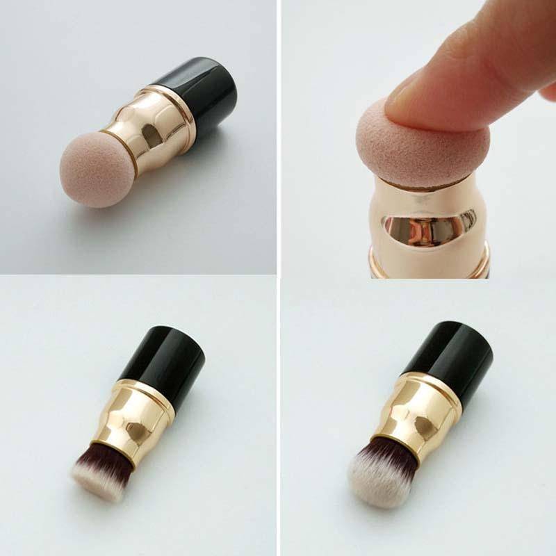 Three-In-One Makeup Brush Stitching Combination Makeup Brush Foundation Brush Loose Powder Brush ...