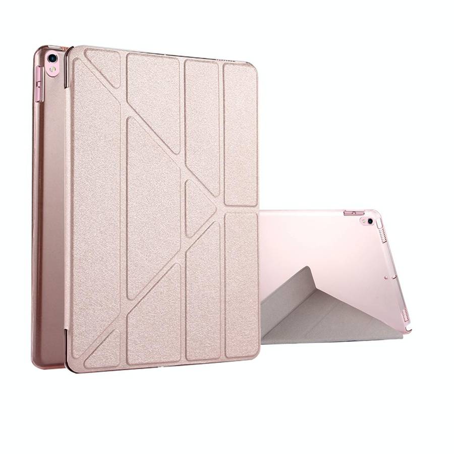 For iPad Pro 10.5 inch Silk Texture Horizontal Deformation Flip Leather Case with 4-folding Holde...