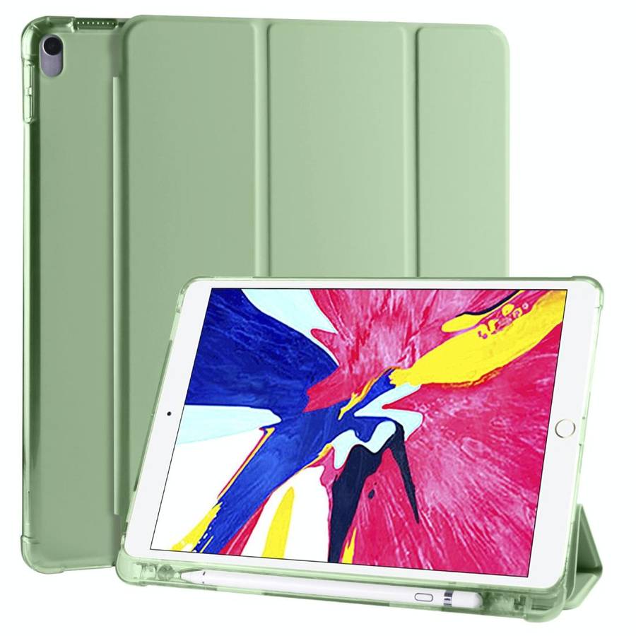 For iPad Pro 10.5 inch / Air 3 10.5 inch 3-folding Horizontal Flip PU Leather + Shockproof TPU Ca...
