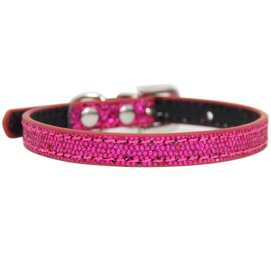 1.5 x 30cm Glitter Diamond Cat Neck Collar Decorative Supplies, Color: No Diamond Rose Red