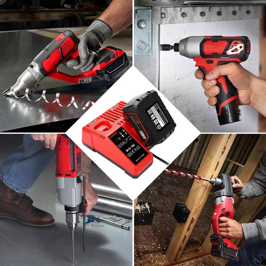 M12-18C For Milwaukee 18V Power Tools Battery Charger, Plug: US