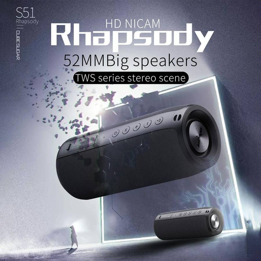 ZEALOT S51 Portable Stereo Bluetooth Speaker with Built-in Mic, Support Hands-Free Call & TF Card...