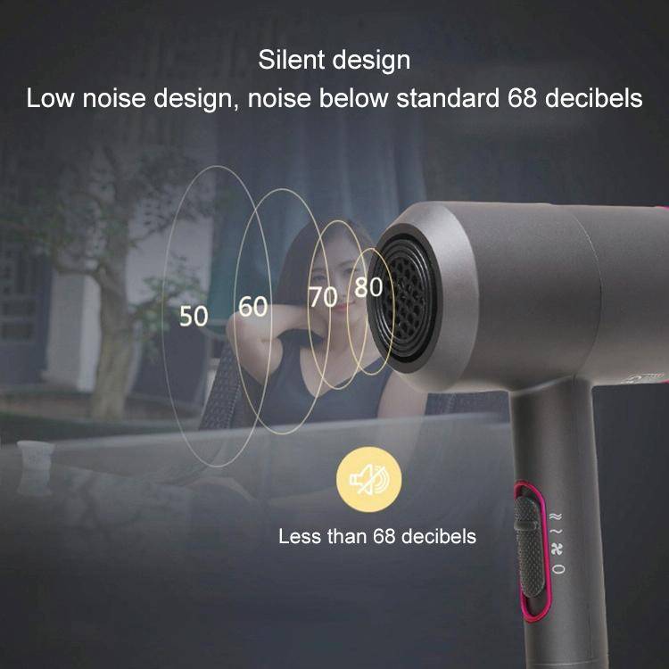 High-power 2000W Anionic Cold Hot Air Constant Temperature Hair Dryer, UK Plug(Red + Grey)
