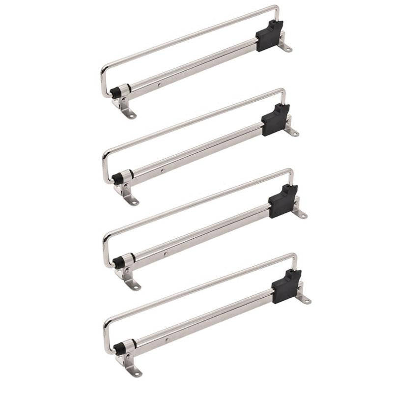 Y01 Iron Head 10 inches Wardrobe Hardware Push-Pull Hanging Rod Clothes Rail