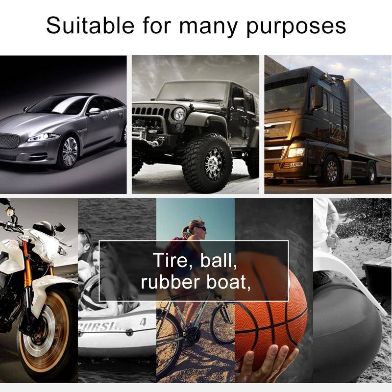 Car 12V Portable Inflatable Cylinder Pedal Pointer Air Pump with Light