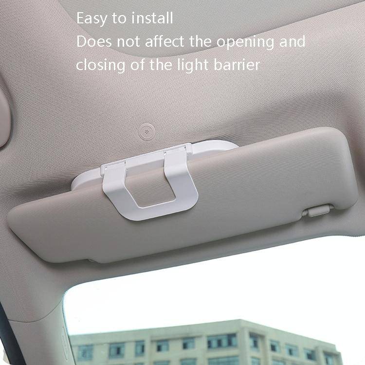 Car Sun Visor Makeup Mirror With LED Light(White)