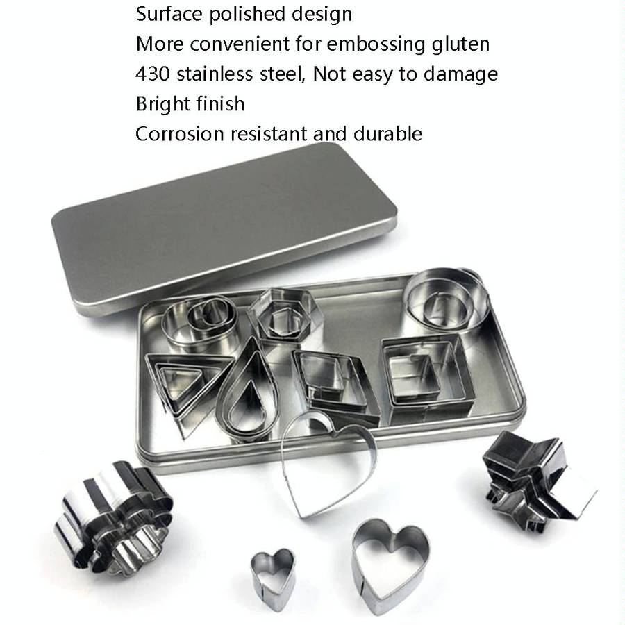 30 PCS / Set Stainless Steel Biscuit Mold