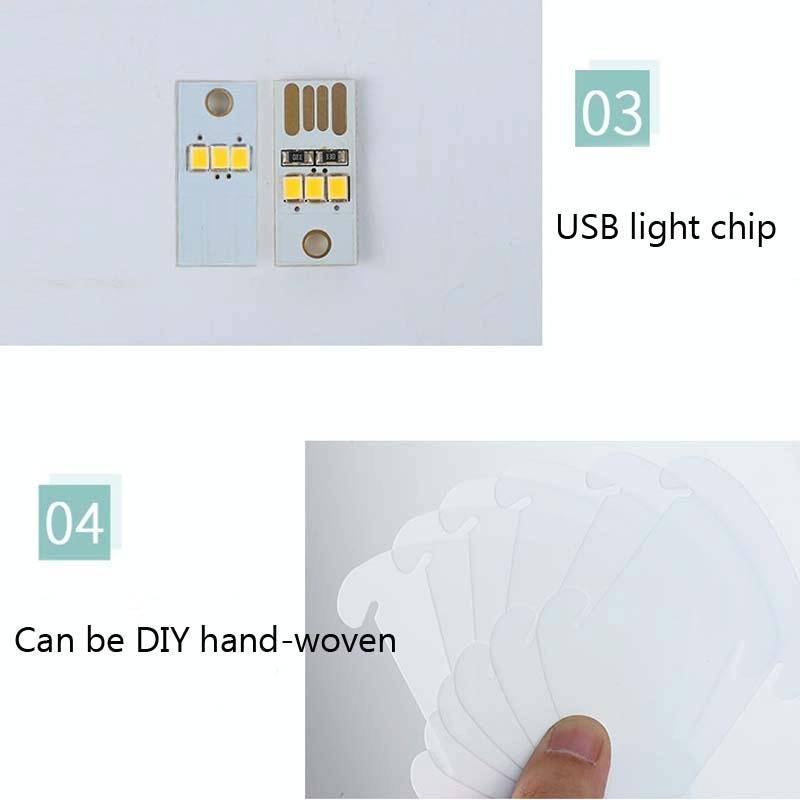 Creative Bedroom Bedside Night Light USB Round Romantic Room Decoration Lamp with Wood Base, Styl...