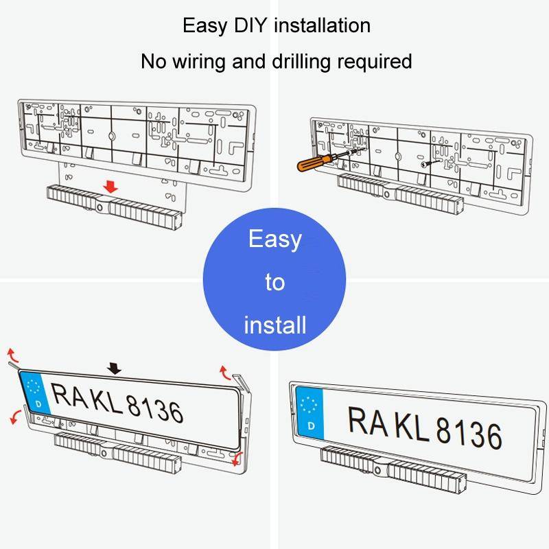 Solar Powered Rear View System Reversing Wireless Transmission Car Camera Display(RC01)