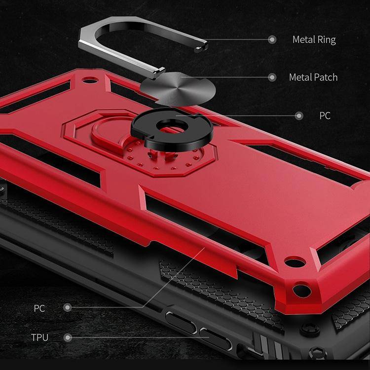 For iPhone SE 2022 / SE 2020 Shockproof TPU + PC Protective Case with 360 Degree Rotating Holder(...