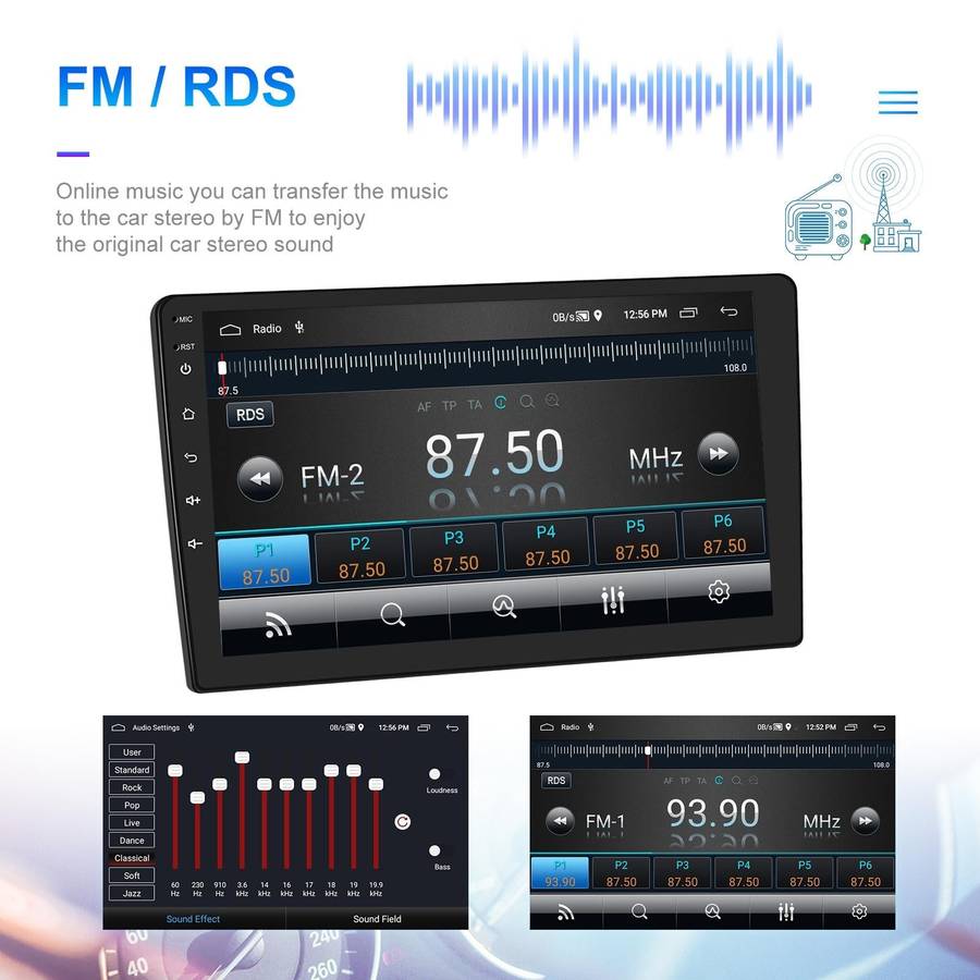 A3195 9 Inch Car Android Large Screen Navigation Central Control Screen 2+32G Player with CarPlay...