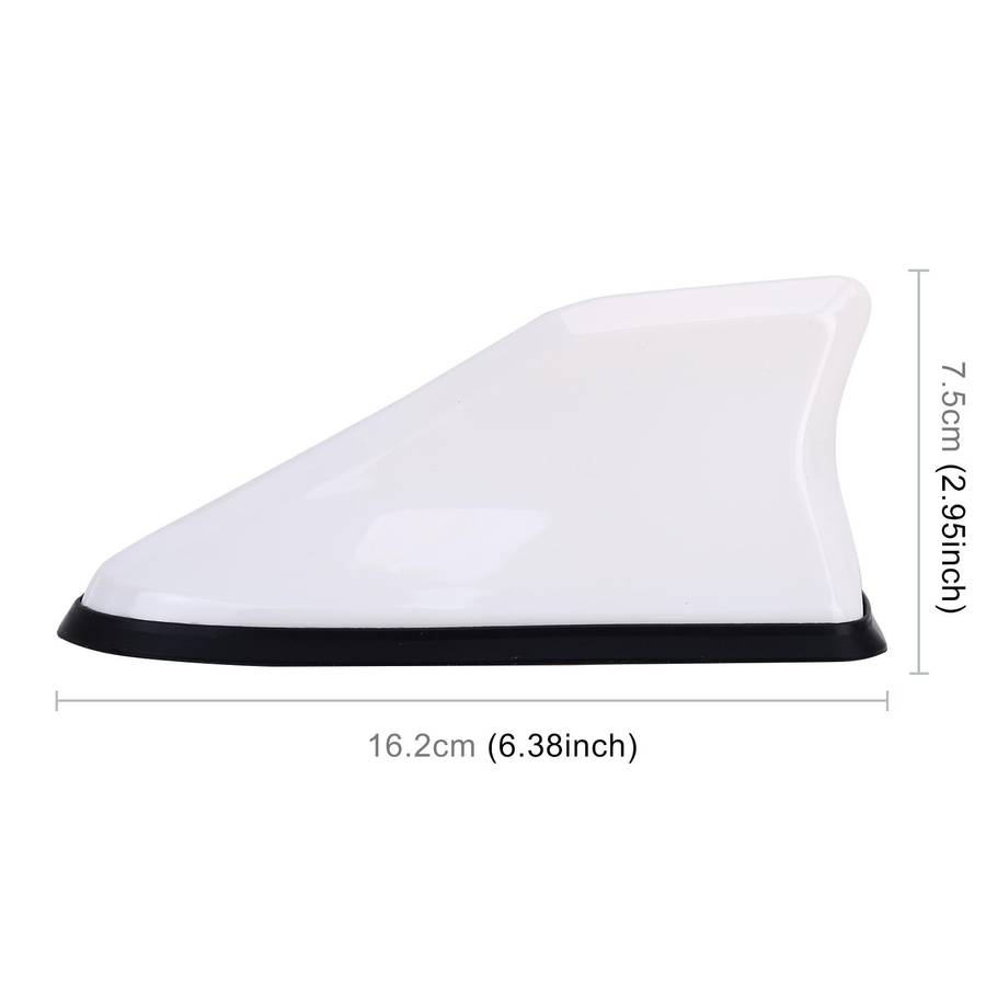 Universal Car Antenna Aerial Shark Fin Radio Signal (White)
