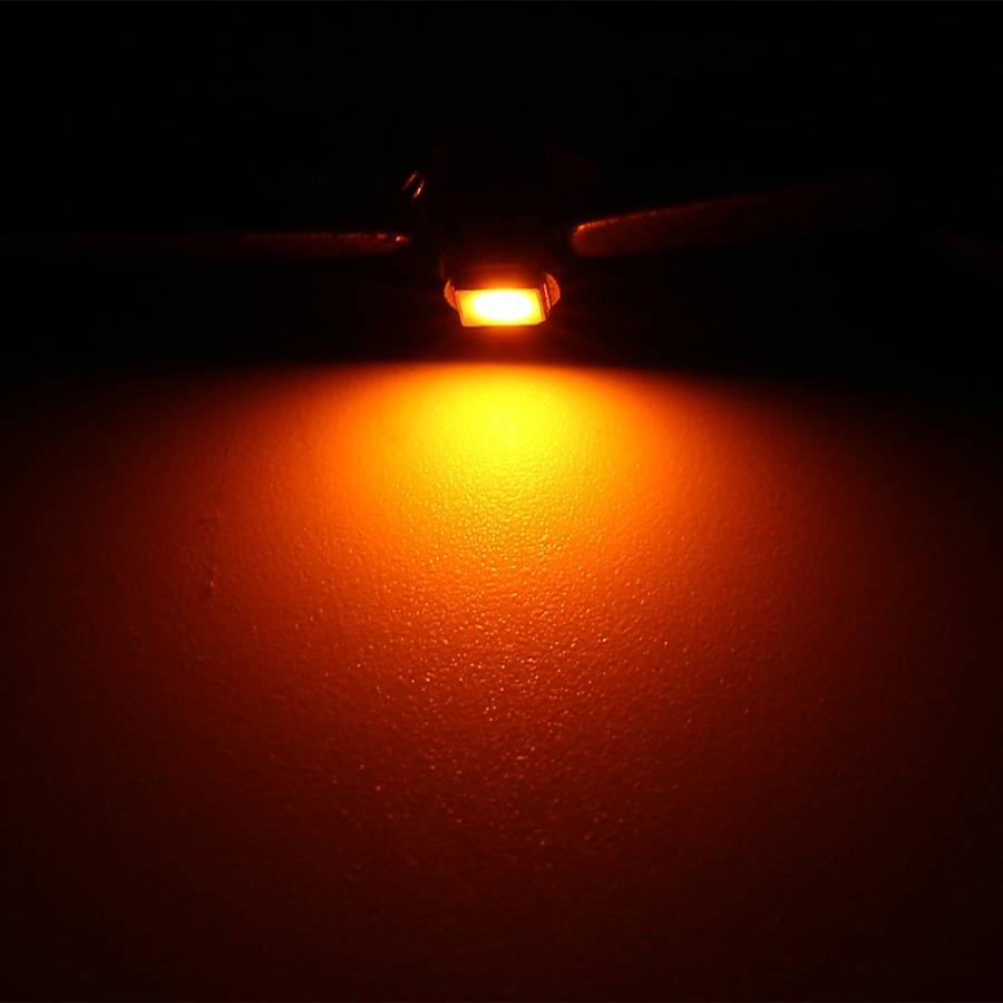 10 PCS 0.5W T3 Instrument Panel LED Light Dashboard Indicator Lamp Bulb (Yellow Light)