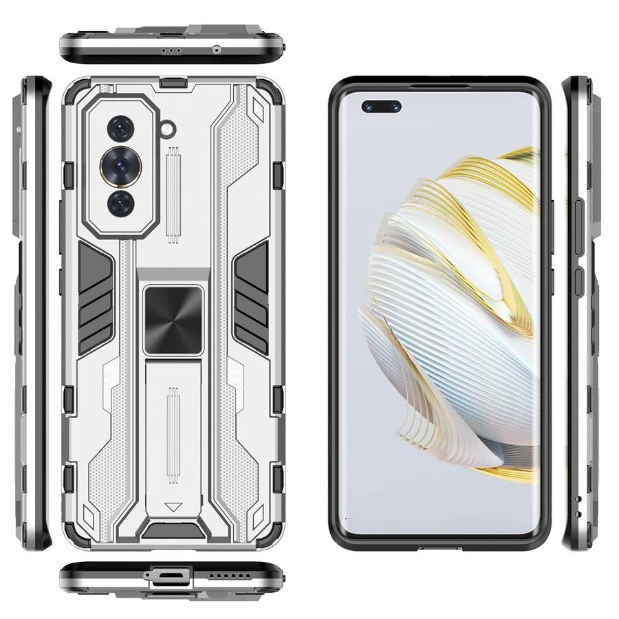 For Huawei Nova 10 Pro 4G Supersonic PC + TPU Shock-proof Protective Phone Case with Holder(Silver)
