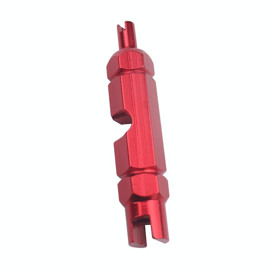 A5586 10 PCS Bicycle French Valve Core with Red Disassembly Tool