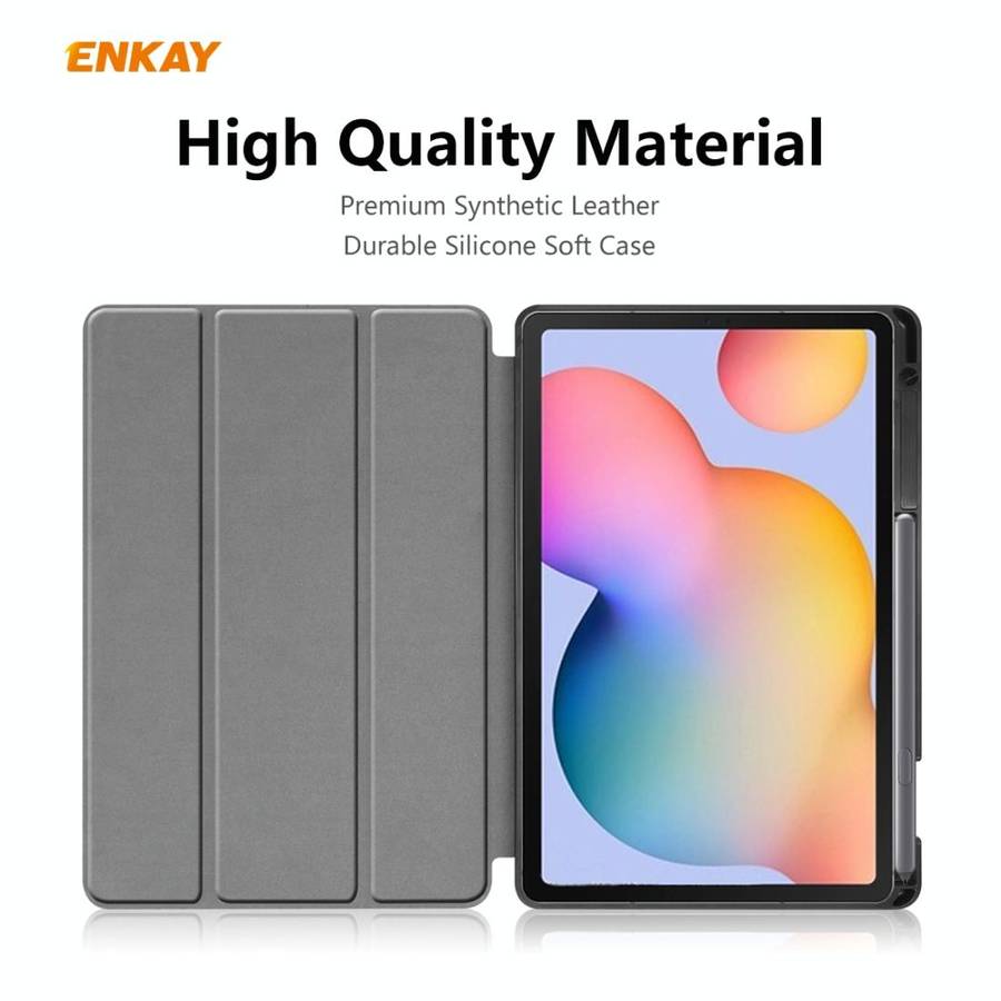 For Samsung Galaxy Tab S6 Lite P610 / P615 / Tab S6 Lite 2022 / P613 / P619 ENKAY Leather Smart T...