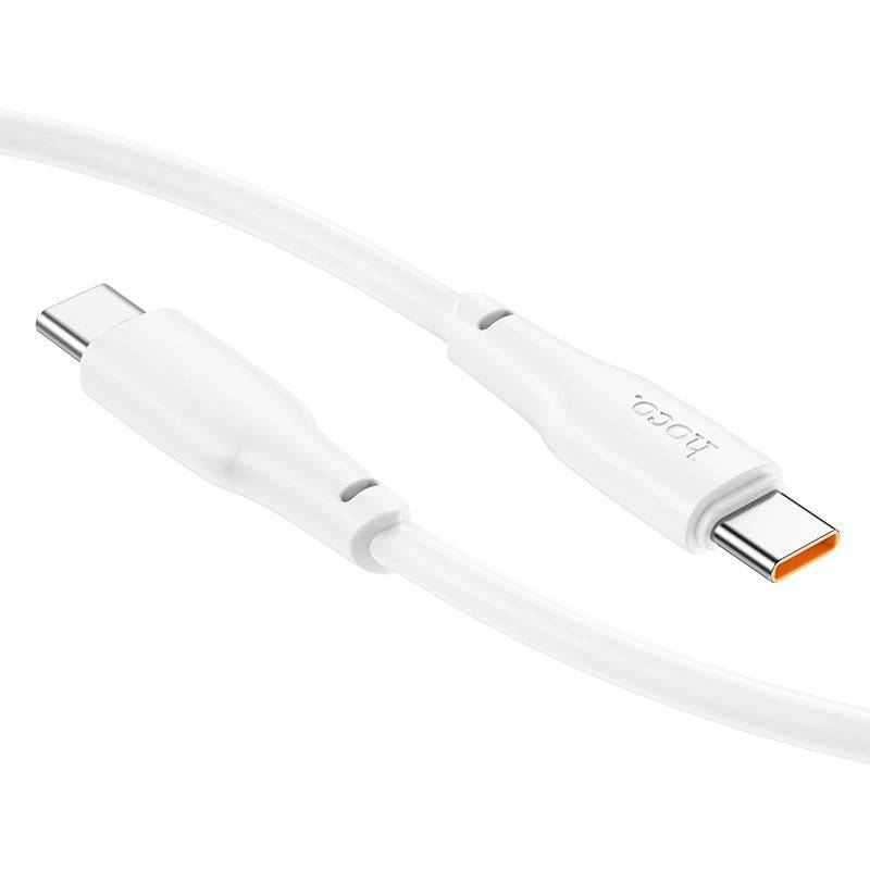 hoco X93 100W USB-C/Type-C to USB-C/Type-C Fast Charge Data Cable, Length:1m(White)