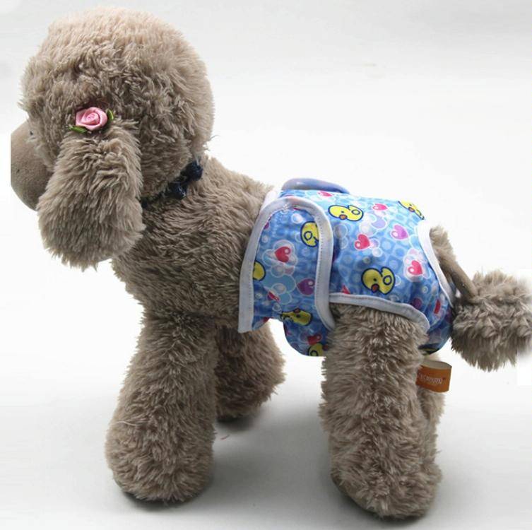 Female Dog Physiological Pants Dog Estrus Anti-Harassment Pants, Size: S(Small Yellow Duck)