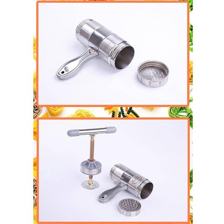 Household Stainless Steel Manual Pasta Machine Hand Pressure Noodle Machine Noodle Maker with 5 M...
