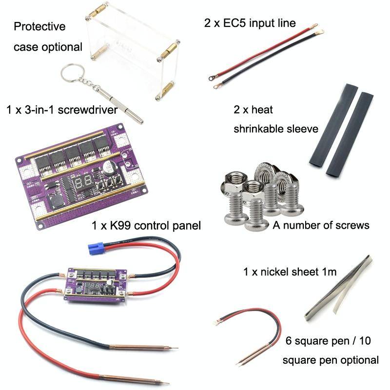 Start Treasure Version 12V Digital Display DIY Battery Spot Welding Machine Pen Control, Style:10...