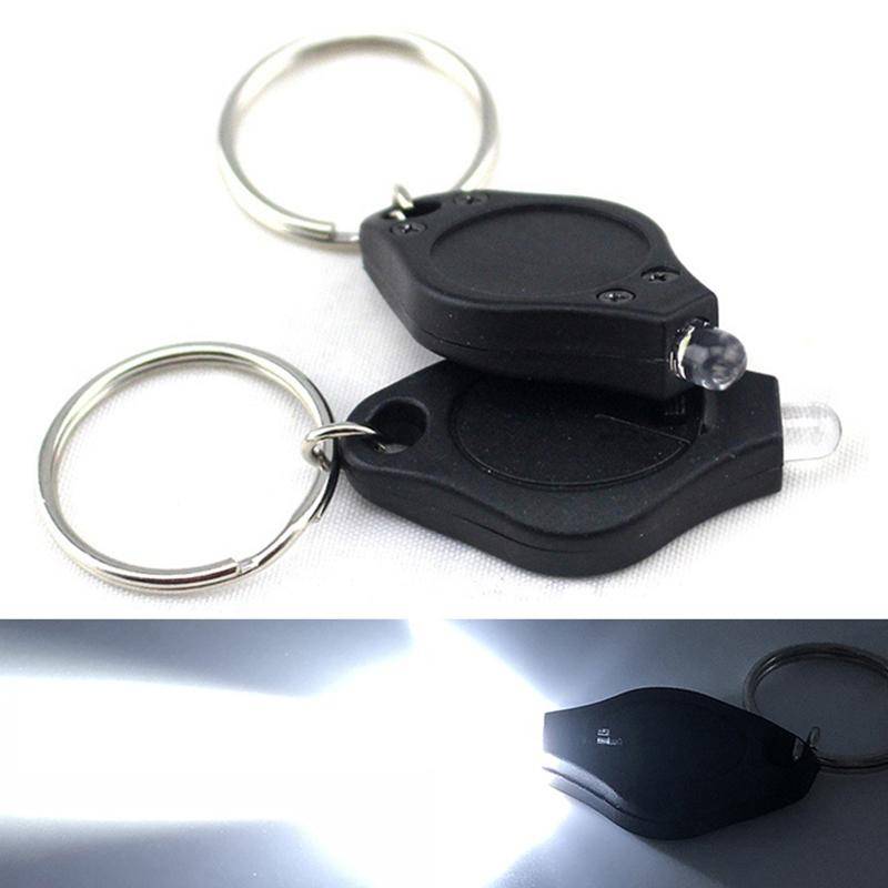 2 PCS Mini Pocket Keychain Flashlight Micro LED Squeeze Light Outdoor Camping Ultra Bright Emerge...