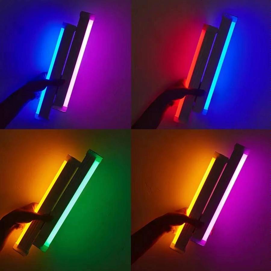 17cm Handheld Light Stick Ambient Light Rechargeable Emergency Light Tube Live Fill Light(Blue Li...
