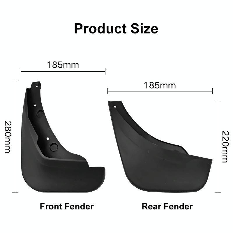 For Mazda 2 Hatchback 2007-2012 4pcs/Set Car Auto Soft Plastic Splash Flaps Fender Guard