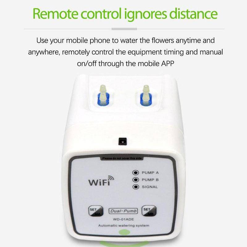 WD-01ADE WIFI Gardening Drip Irrigation Controller, Specification: Double Pump 20 Pots(UK Plug)