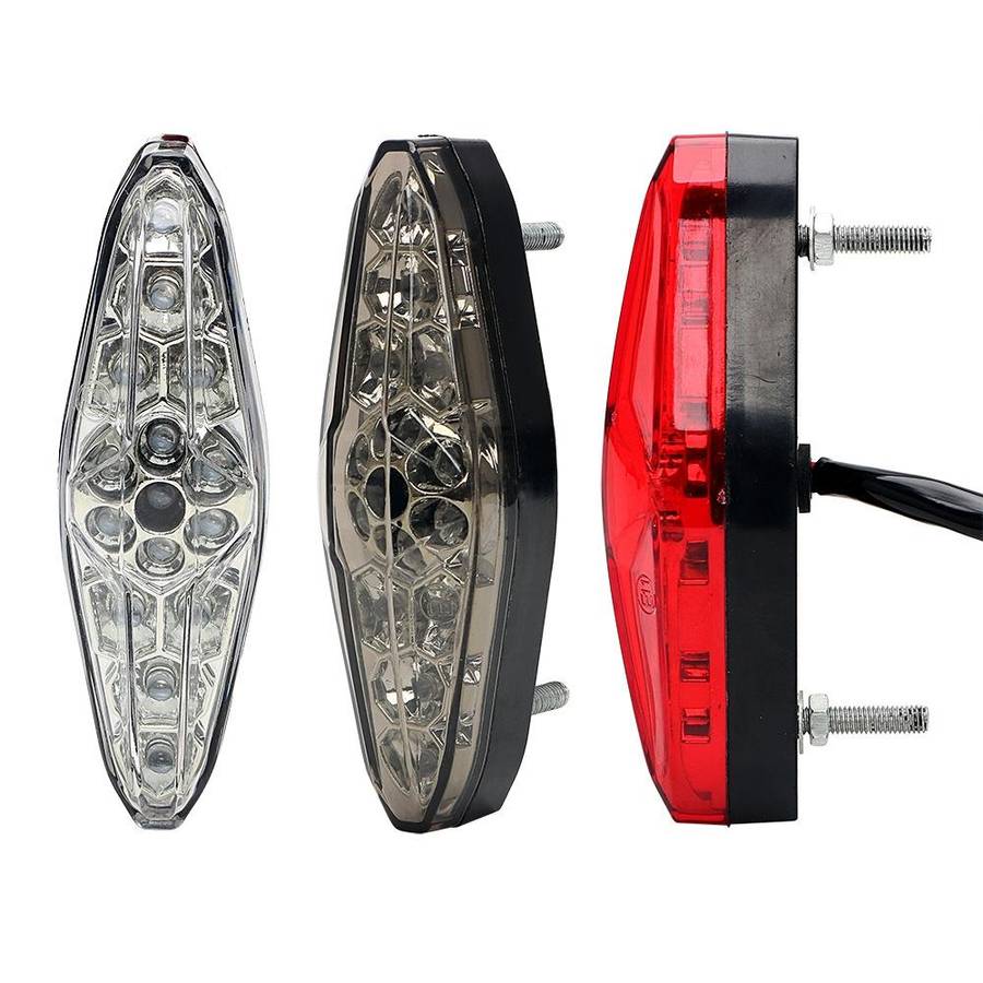 2 PCS KC-WD-NEW-3X Motorcycle LED Brake Light Running Lamp (Red)