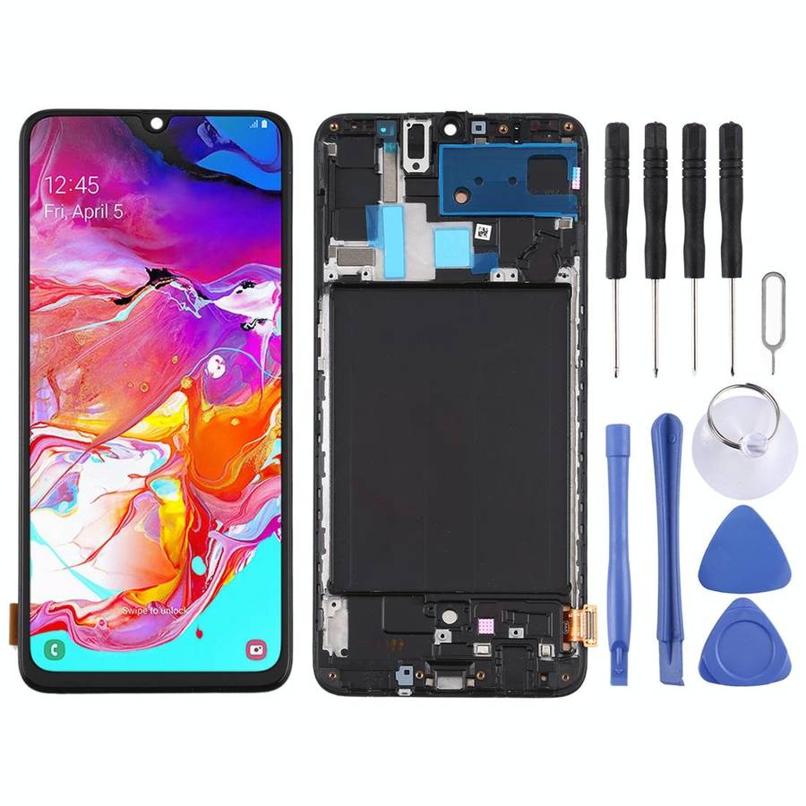 TFT LCD Screen for Samsung Galaxy A70  Digitizer Full Assembly with Frame, Not Supporting Fingerp...