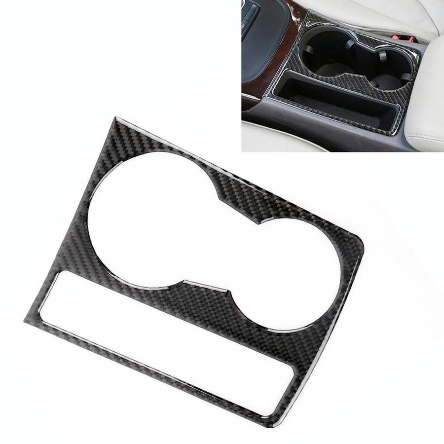 Car Carbon Fiber Water Cup Holder Decorative Sticker for Audi A4L / A5 / Q5 2009-2016