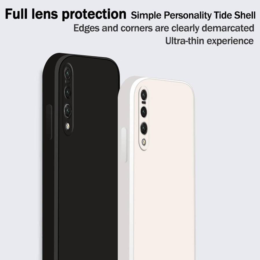 For Huawei P20 Pro Solid Color Imitation Liquid Silicone Straight Edge Dropproof Full Coverage Pr...