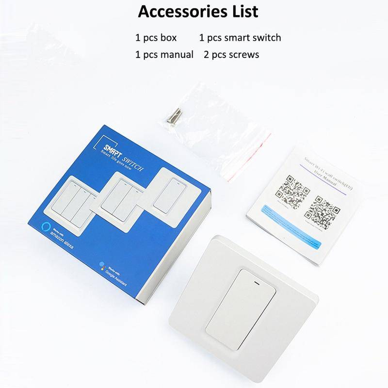 Tuya ZigBee Smart Single-fire Zero-fire Sharing Switch Phone Control Voice Panel EU Plug, Spec: 3...