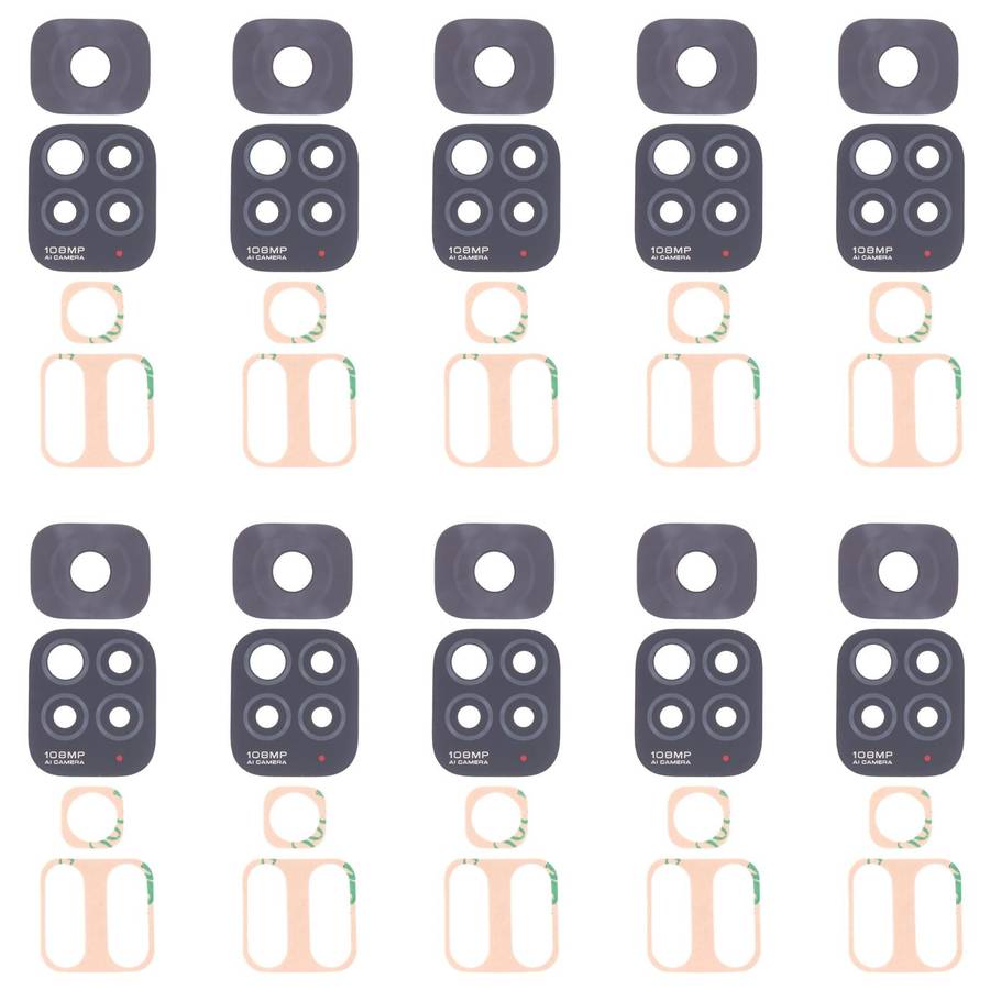 10 PCS Back Camera Lens For Xiaomi Redmi Note 11S 2201117SG 2201117SI