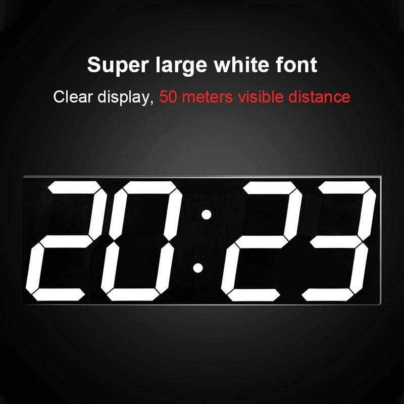 LED Digital Clock Living Room Wall Clock Creative WIFI Clock US Plug, Style:4 Bit WIFI, Color:Hol...