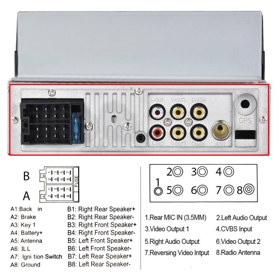 A3061 7 Inches MP5 Bluetooth Player Universal Wired CarPlay Reversing Image Integrated, Style: St...