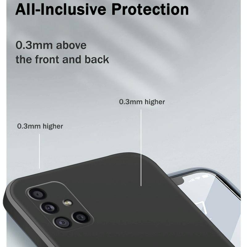 For Samsung Galaxy A31 Solid Color Imitation Liquid Silicone Straight Edge Dropproof Full Coverag...