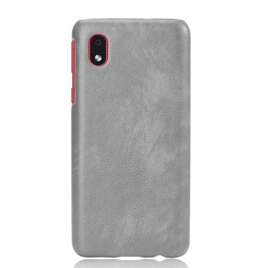 For Samsung Galaxy A01 Core / M01 Core Shockproof Litchi Texture PC + PU Case(Gray)