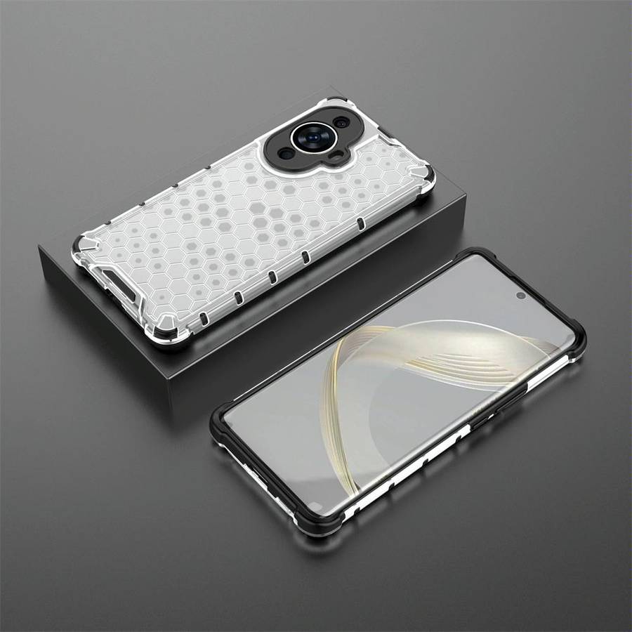 For Huawei nova 11 Pro 4G Shockproof Honeycomb Phone Case(White)