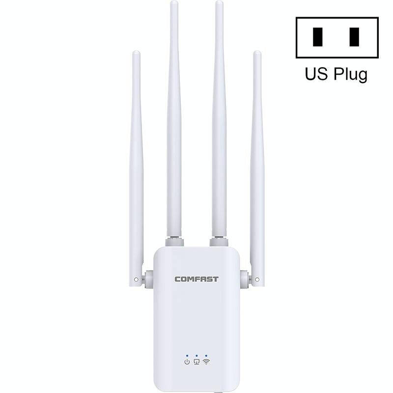 Comfast CF-WR304S 300M 4 Antenna Wireless Repeater High-Power Through-Wall WIFI Signal Amplifier,...