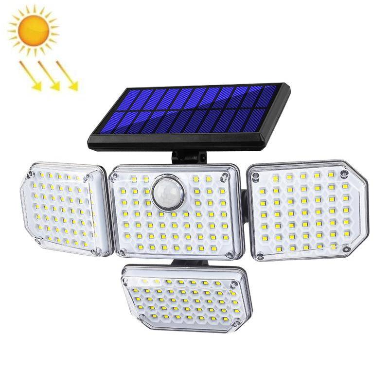 TG-TY051 4-Head Rotatable Solar Wall Light Body Sensor Outdoor Garden Waterproof Corridor Garden ...